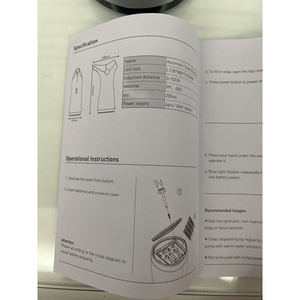 Auto Soap Dispenser Design Patent - Picture 6 of 6